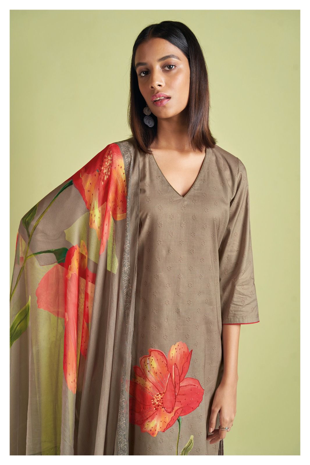 Barsana 1875 By Ganga Handwork With Printed Suits